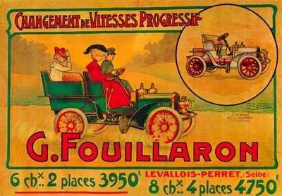 フイヤロン車の広告、c1900s 作： Unbekannt