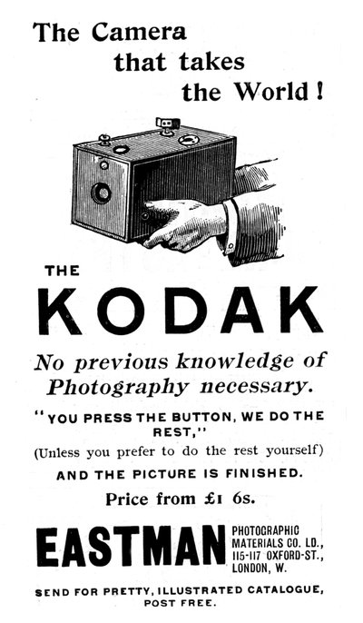 コダックカメラの広告、1893 作： Unbekannt