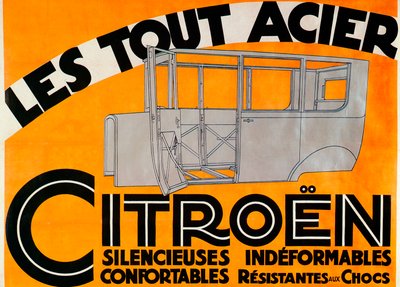 オールスチールのシトロエン車の広告、c1924 作： Unbekannt