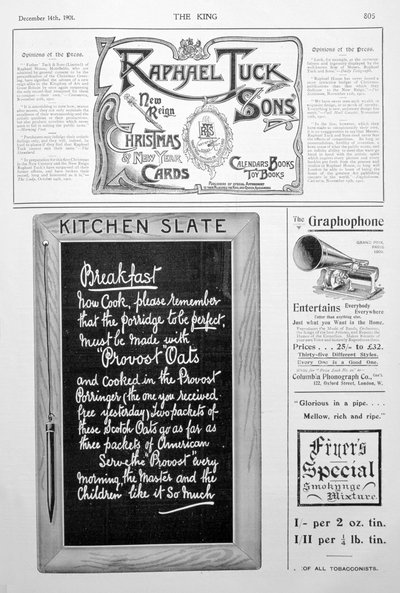 キング誌の広告ページ、1901年12月14日 作： Unbekannt