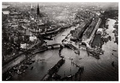 ツェッペリン、1933年1933年からのドイツ、ハンブルク港の航空写真 作： Unbekannt