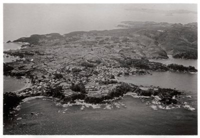 ツェッペリンからの日本の荻野浜の航空写真、1929 1933 作： Unbekannt