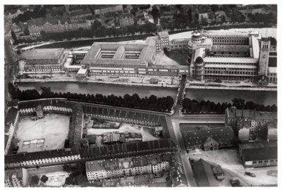 ツェッペリンからのドイツ博物館、ドイツ、ミュンヘンの航空写真c1931 1933 作： Unbekannt