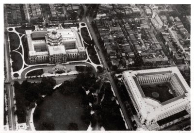 1928 1933年、ツェッペリンからの米国議会図書館、ワシントンDC、航空写真 作： Unbekannt