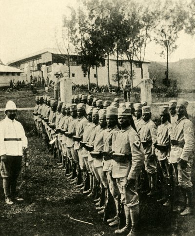 ドイツ、第一次世界大戦、1914年、c1920のために戦うアフリカの兵士。 作： Unbekannt