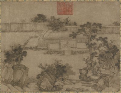魯鴻の茅葺き小屋の後、明と清の時代、17世紀。 作： Unbekannt