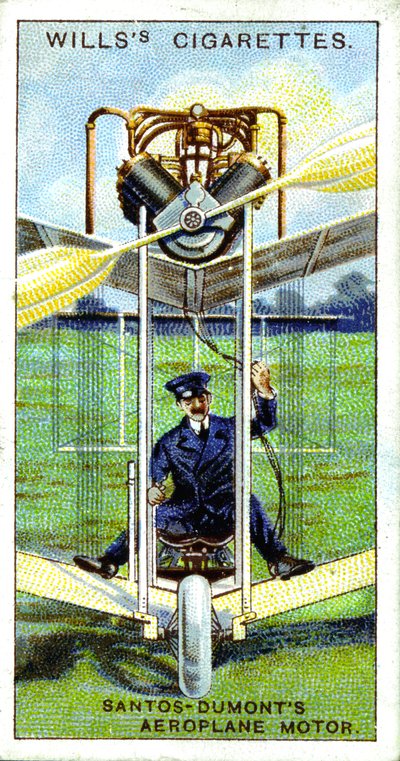 1906年、1915年にヨーロッパで最初に記録された飛行、ブラジルの航空飛行士、アルベルトサントスデュモン 作： Unbekannt