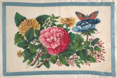 花の12の絵を含むアルバム、19世紀。 作： Unbekannt