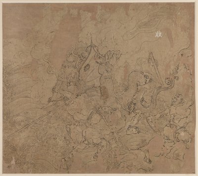 道教と仏教のテーマのアルバム: 山を検索: リーフ 49、1200 年代。 作： Unbekannt