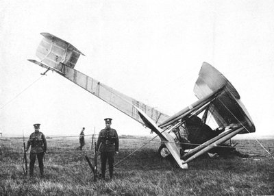 1919年の最初のノンストップの大西洋横断飛行を終えたアルコックアンドブラウンズの飛行機 作： Unbekannt
