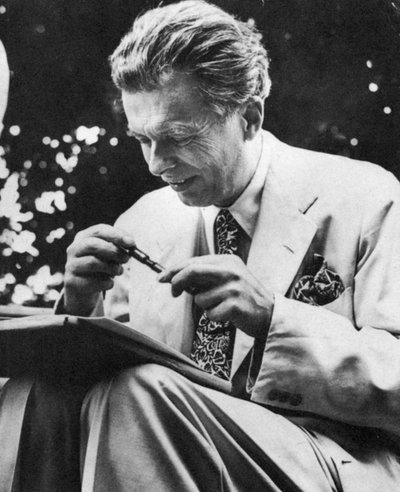 Aldous Leonard Huxley 1894-1963、イギリスのエッセイスト、小説家、c1950年代 作： Unbekannt