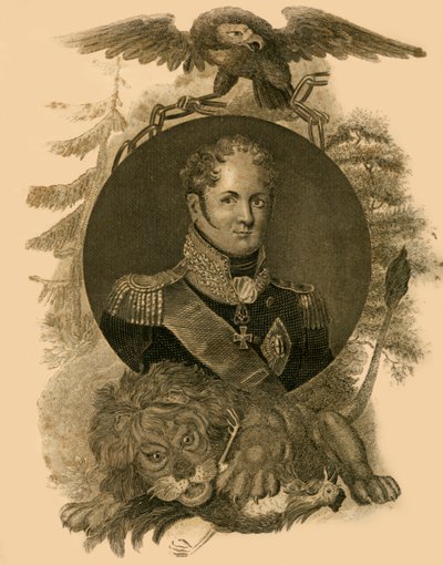 ロシアのアレクサンドル皇帝、1777-1825年、1816年。 作： Unbekannt
