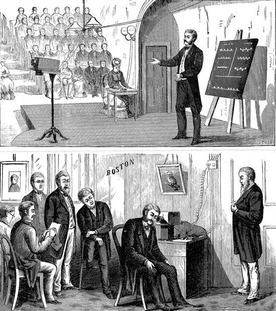 アレクサンダーグラハムベル1847-1922、スコットランド生まれのアメリカ人発明家、1877 1890 作： Unbekannt