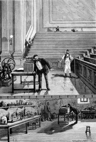 アレクサンダーグラハムベル1847-1922、スコットランド生まれのアメリカ人発明家、1883年 作： Unbekannt