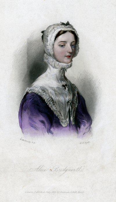 アリスブリッジノース、ウォルタースコッツの小説、ペブリルオブザピーク、1833年 作： Unbekannt