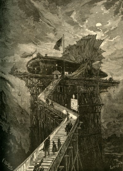 月に乗ってすべて！。、1881。 作： Unbekannt