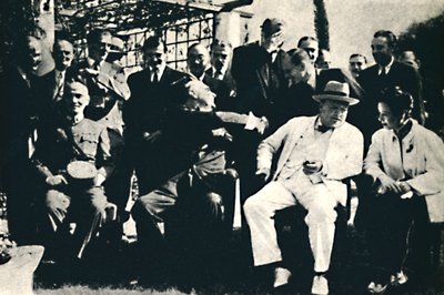 1943年11月、1945年11月、連合国の指導者たちがカイロで協議する。 作： Unbekannt