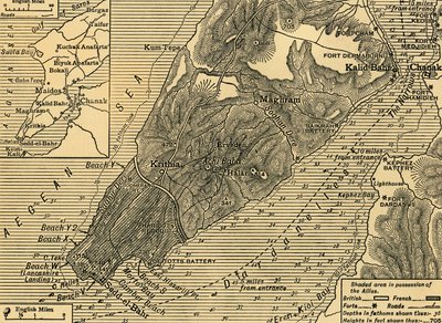 トルコのガリポリ半島の同盟国、第一次世界大戦、1915年7月、c2020。 作： Unbekannt