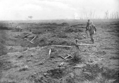 1917年7月31日、ベルギーのイゼル運河にいる同盟軍 作： Unbekannt