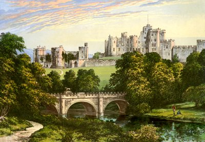 アルンウィック城、ノーサンバーランド、ノーサンバーランド公爵の家、c1880 作： Unbekannt