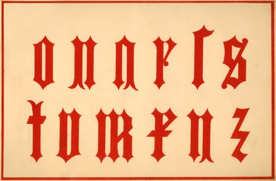 アルファベット、古文字、小文字 作： Unbekannt