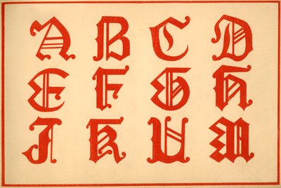 アルファベット、AM、大文字 作： Unbekannt
