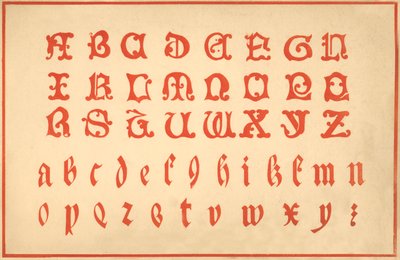 アルファベット、アルファベットAZ、大文字と小文字 作： Unbekannt
