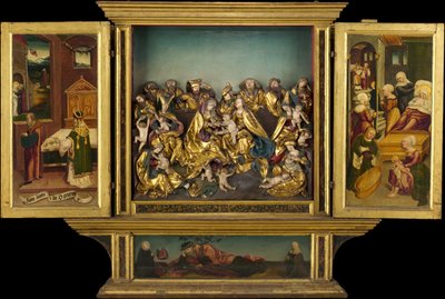 聖母の生涯を描いた祭壇画、ドイツ、1548 年。 作： Unbekannt