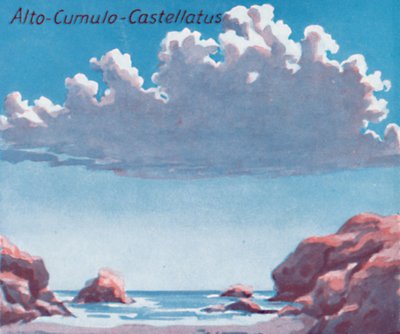 Alto-Cumulo-Castellatus-1935個の主要な雲が空に形成される、1935年 作： Unbekannt