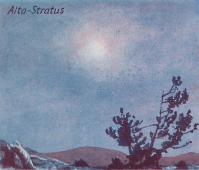 Alto-Stratus-1935個の主要な雲の形、空、1935年 作： Unbekannt