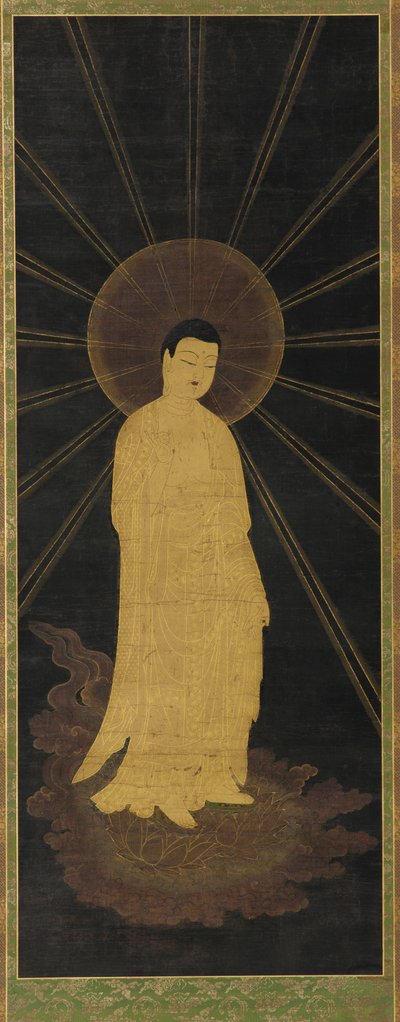 魂を楽園に迎える阿弥陀如来、室町時代、14〜15世紀。 作： Unbekannt