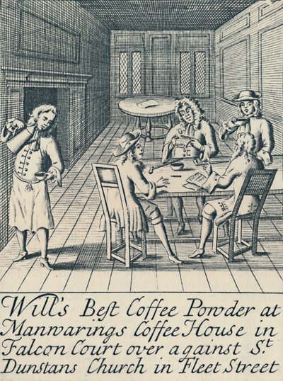 Wills Coffee Houseの広告c.1700、1944。 作： Unbekannt