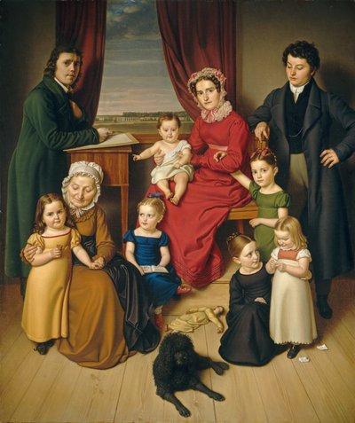 アーティストとその家族、c。 1830年。 作： Unbekannt