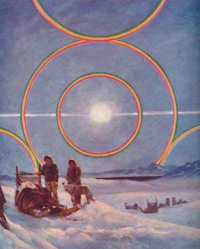 太陽のハローの畏敬の念を起こさせるディスプレイ、1935 作： Unbekannt