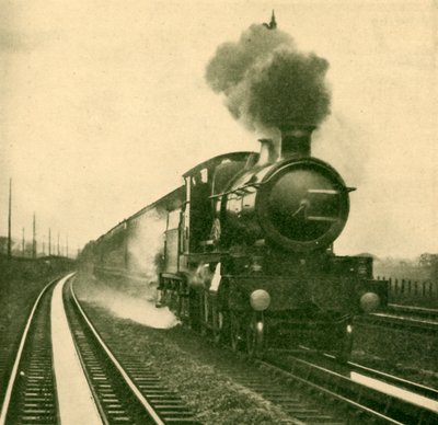 スピードで水を拾うスタークラスのエンジン、ゴーリング、グレートウエスタン鉄道、1930年。 作： Unbekannt
