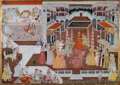 ラクナウのインドの結婚画、18 世紀 作： Unbekannt