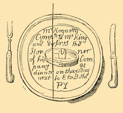 1881年のホガースの招待状。 作： Unbekannt