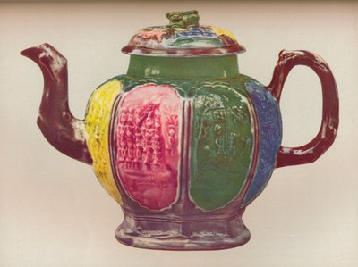 八角形の塩釉釉薬のティーポット、c1770 作： Unbekannt