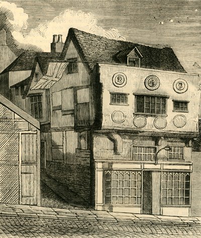 リトルタワーヒルの古い家、c1792、c1872。 作： Unbekannt
