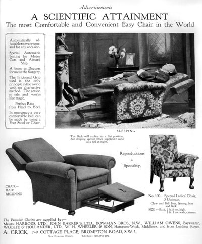 プレミアイージーチェアの広告、1926年 作： Unbekannt