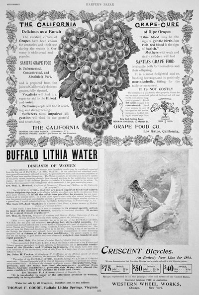 ハーパーズバザールの広告ページ、イースター、1894 作： Unbekannt