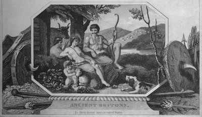 最も未開拓の状態にある古代の英国人、1838 作： Unbekannt