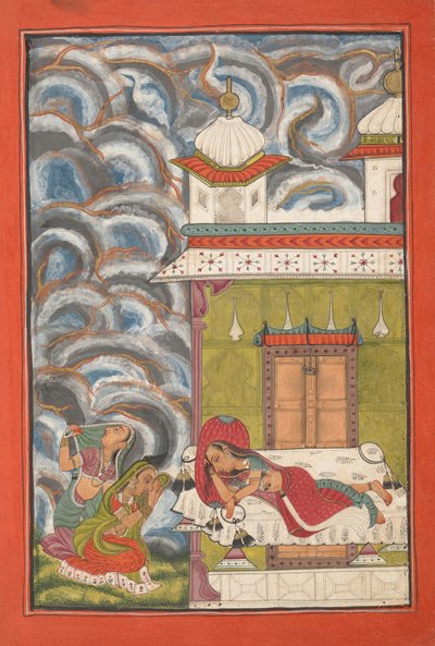 Andhrayaki Ragini：ragamalaシリーズからのフォリオ。 1710年。 作： Unbekannt