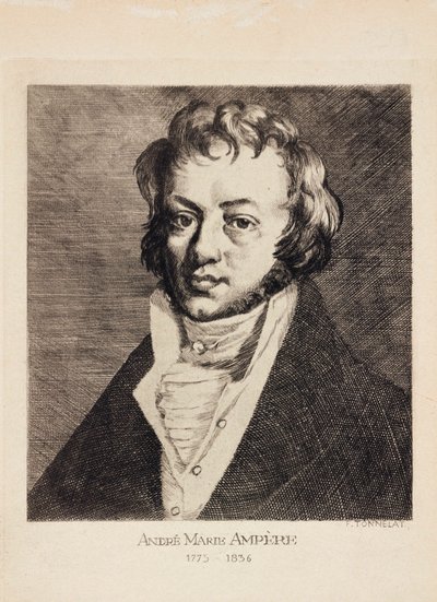 アンドレ・マリー・アンペール、フランスの物理学者・数学者、1820年頃 作： Unbekannt