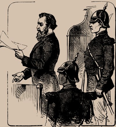 1881年、法廷前のAndrei Zhelyabov。 作： Unbekannt