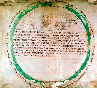 アングロサクソンの世界地図、10 世紀 作： Unbekannt