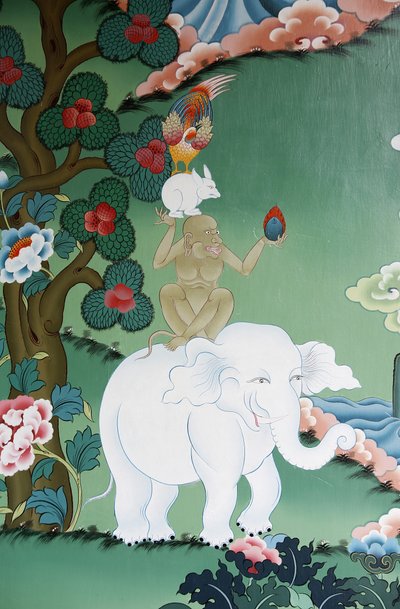 ネパール・カトマンズ、コパン僧院での動物の友情物語 作： Unbekannt
