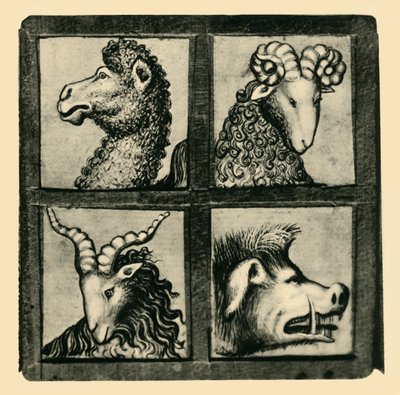 動物の頭、15世紀初頭、1943年。 作： Unbekannt