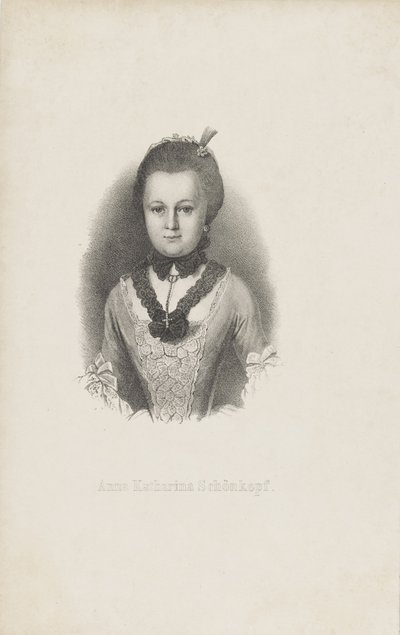 アンナカタリーナケッチェンシェーンコプフ1746〜1810年、1820年頃。 作： Unbekannt