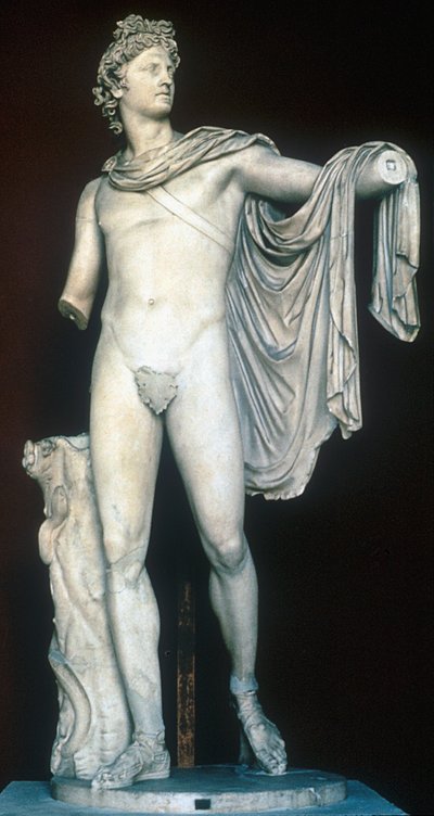 アポロベルヴェデーレ、古代ギリシャの彫像、紀元前400年〜323年 作： Unbekannt